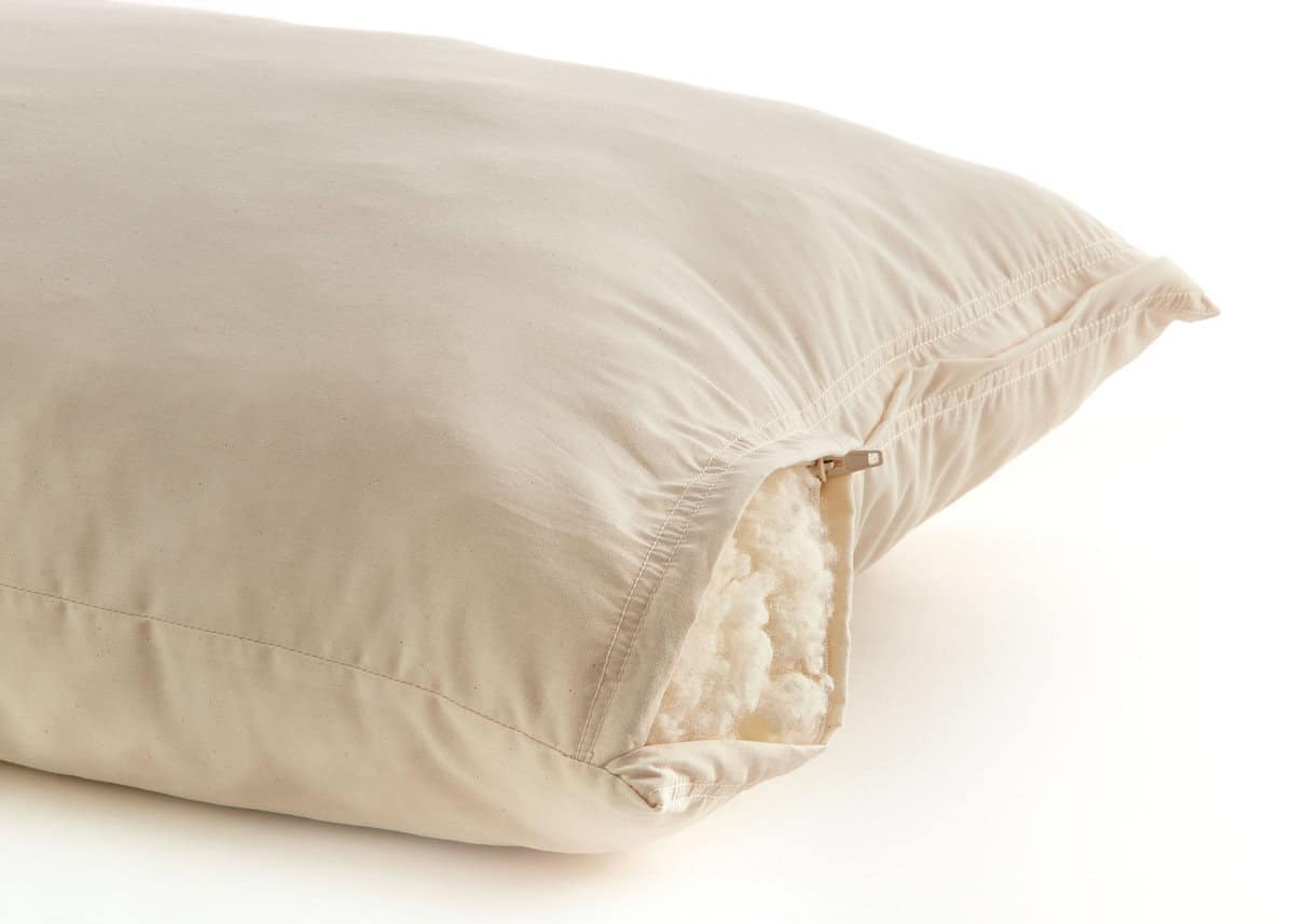 Wool Filled Pillow Inserts with Organic Cotton Covers