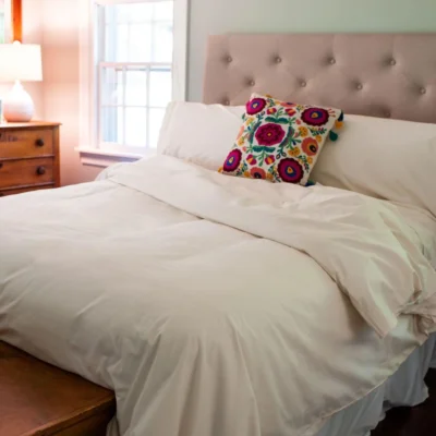 bed spread of natural duvet cover set