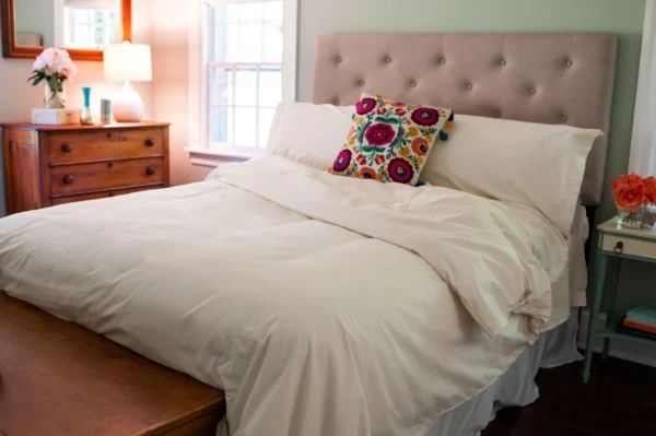bed spread of natural duvet cover set