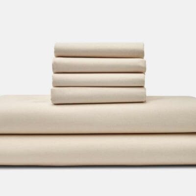 percale cotton sheet set natural