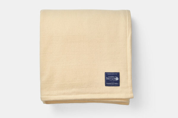 Folded wool blanket