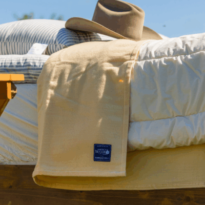 100% Virgin Wool Lightweight Blanket